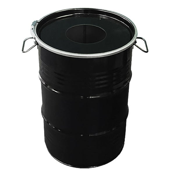 PROREGAL Robuste Abfalltonne Mit Einwurf Öffnung 60 Liter HxBxT 58 x 40 x 40 cm Metall Schwarz