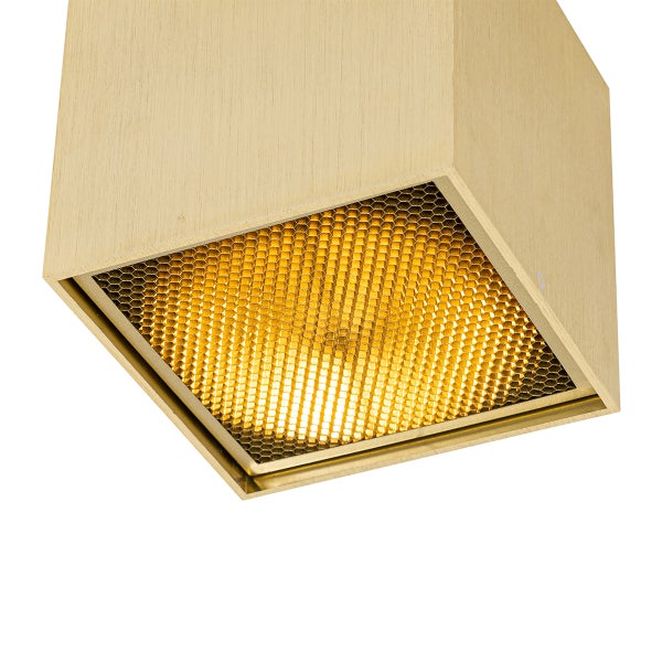 Quadratische Deckenleuchte mit Wabengitter