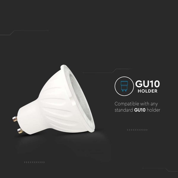 V-TAC VT-277 - LED-Strahler - GU10-Objektiv 38° - Samsung - IP20 - 6 Watt - 445 Lumen - 3000K -