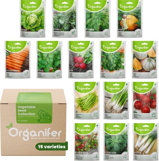 Gemüsesamenpaket - 15 essenzielle Sorten - Organifer