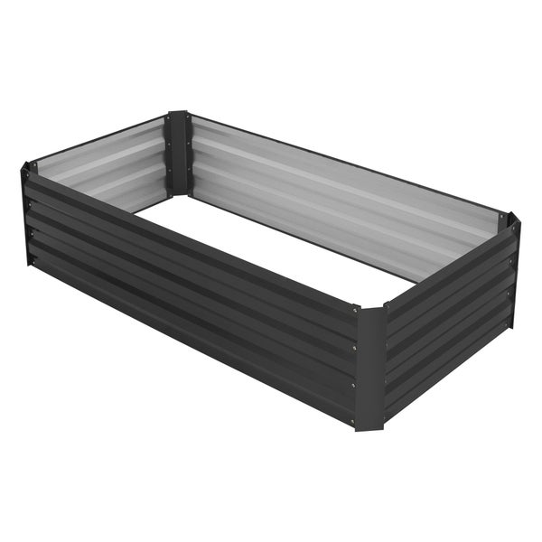 ML-Design 3er Set Hochbeet aus Metall für Garten, 120x60x30 cm, 200 Liter, Anthrazit, wetterfest, rostfrei, Outdoor, Pflanzbeet Pflanzkasten Blumenkasten Gartenbeet Gemüsebeet Frühbeet Kräuterbeet