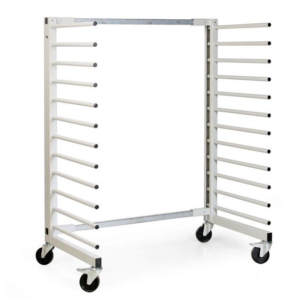 Mobiler Plattenwagen mit mehreren Ablagestäben zur Lagerung von Plattenmaterial