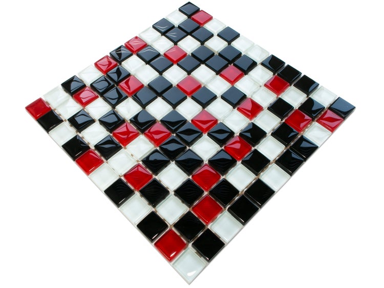 Glasmosaik auf Netz für Bad und Küche 30cm x 30cm  - The Rolling Stones