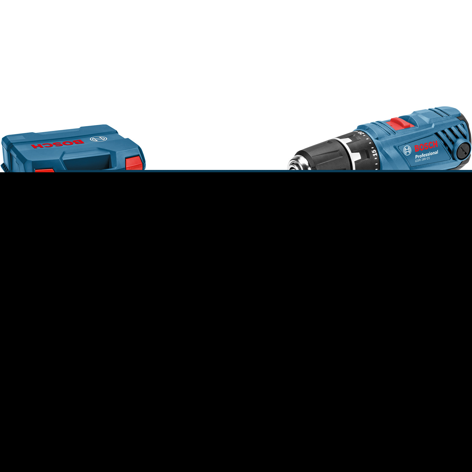 Bosch Akku-Bohrschrauber GSR 18V-21 / 2x 2,0 Ah Akku + Ladegerät in L-Case - 06019H100A