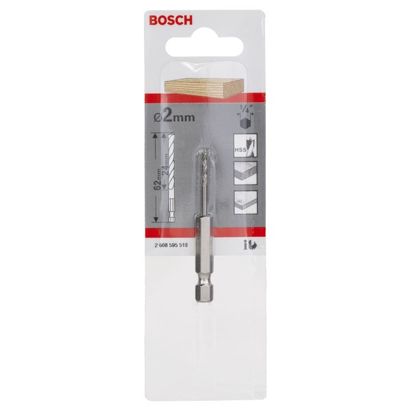Bosch Holzbohrer mit 2 mm Durchmesser