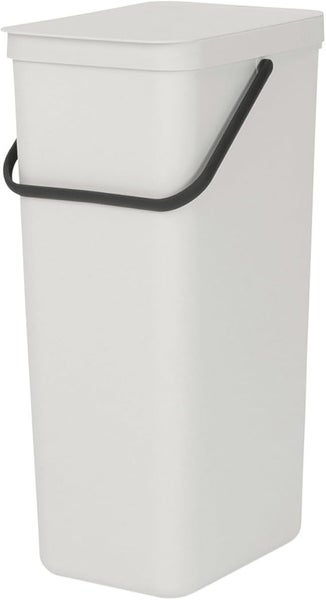 Brabantia Abfallsammler Mit Stay Open Deckel 40 Liter HxBxT 62 x 26,8 x 34,5 cm Kunststoff Hellgrau
