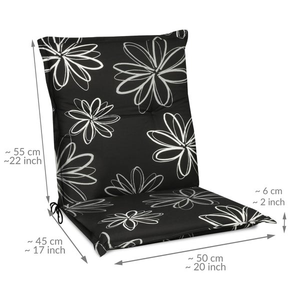 Sitzkissen mit Blumenmuster, 50 mal 45 mal 55 Zentimeter