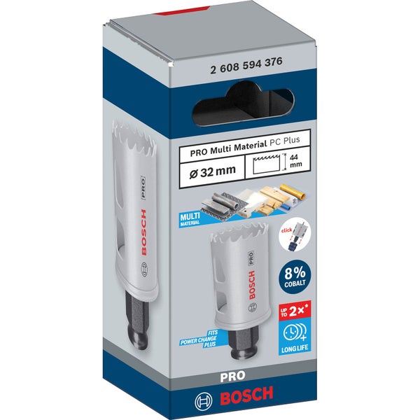 Bosch Pro Multi Material PC Plus Lochsäge mit 32 Millimeter Durchmesser in Produktverpackung