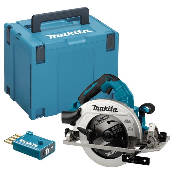 Makita DHS783ZJU Akku-Handkreissäge 18 V Ø 190 mm Solo inkl. Zubehör-Set + Funk-Adapter im MakPac