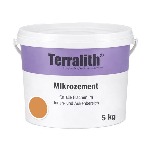 Terralith Mikrozement für den Innen- und Außenbereich, 5 Kilogramm.