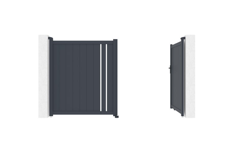 Flügeltor 3m GIONA H.180 graues Aluminium