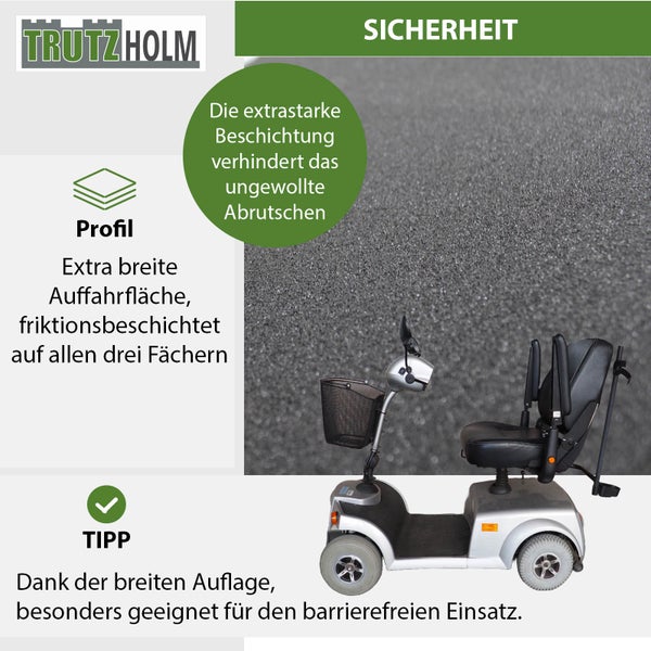 DREIBREIT by TRUTZHOLM Alu Auffahrrampe 255 cm extra lang 2-fach klappbar 1020 kg Alu beschichtet