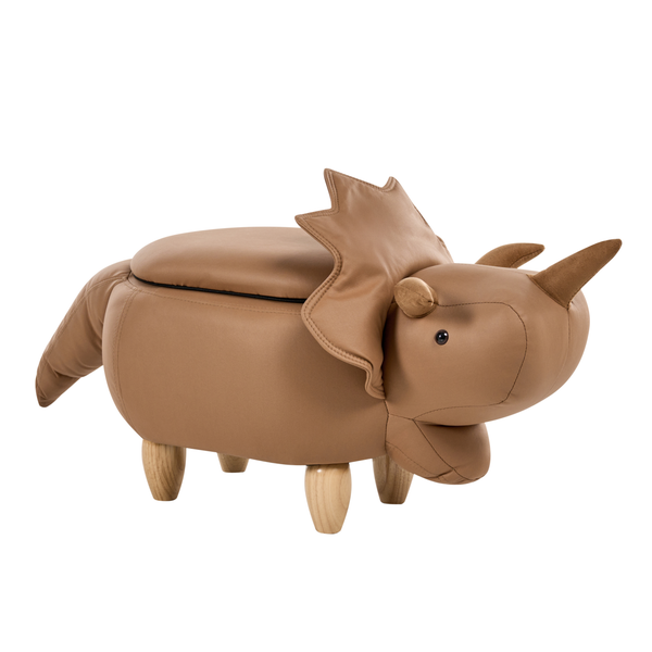 Triceratops Spielzeugtruhe mit Holzbeinen