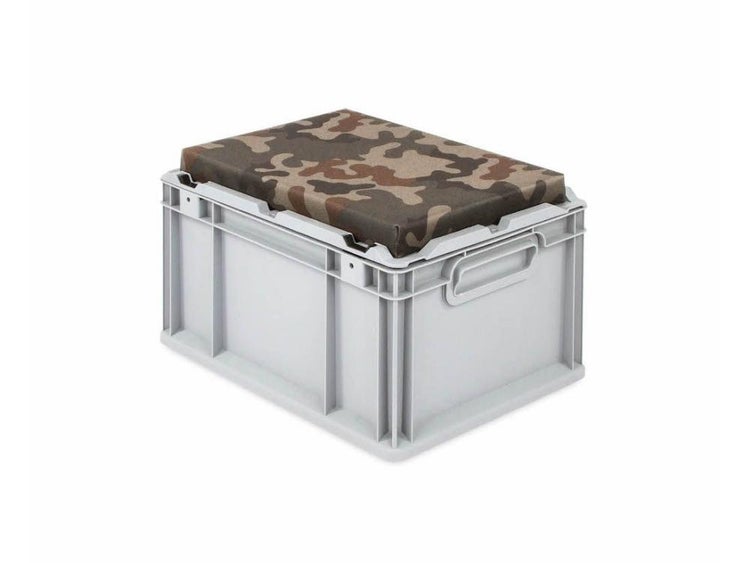 PROREGAL SparSet 6 x Eurobox NextGen Seat Box Camouflage HxBxT 26,5 x 30 x 40 cm 20 Liter Griffe Geschlossen Eurobehälter Sitzbox Transportbox