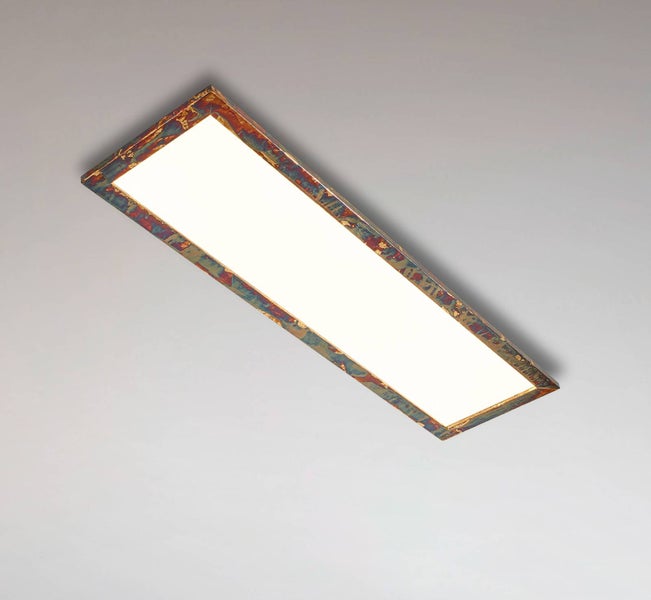 quitani LED Deckenleuchte (LED Panel) Aurinor (Modern) in Bronze aus Aluminium (1 flammig, ) - Lampe Deckenlampe Wohnzimmerleuchte