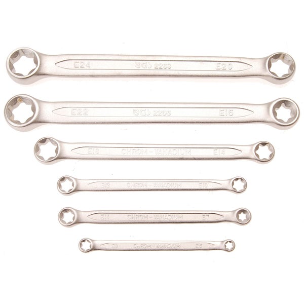 Satz von Chrom-Vanadium-Doppelringschlüsseln in verschiedenen Größen
