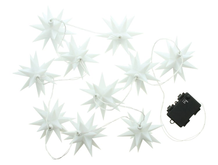 Weihnachtsbeleuchtung mit Sternen und Batteriebetrieb
