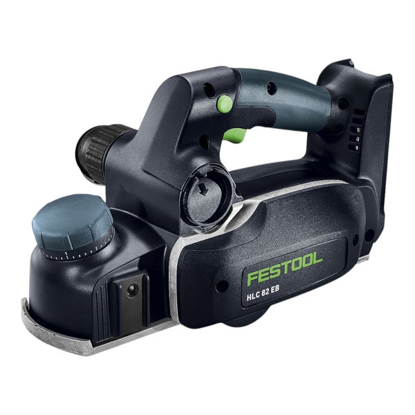 Festool Elektro-Handhobel HLC 82 EB mit ergonomischem Griff und stufenloser Spanntiefeneinstellung.