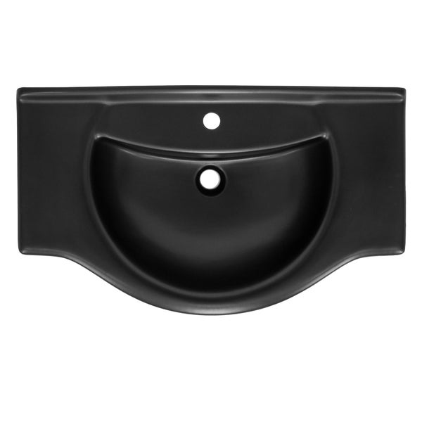 ML-Design Waschbecken Keramik Schwarz matt 87x50,5x22,5 cm Oval, Einbauwaschbecken mit Hahnloch, Überlauf, Aufsatzwaschbecken Einbauwaschtisch Waschschale Waschplatz Handwaschbecken, für Badezimmer