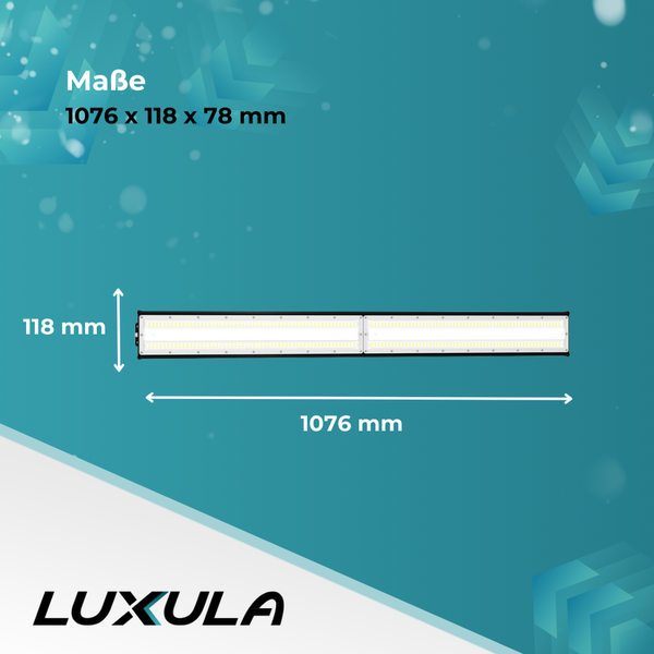 LUXULA 10er-Set LED Hallenleuchte 200W Highbay mit 24000lm IP65 IK08 Linearer Hallenstrahler 5000K Neutraleiß