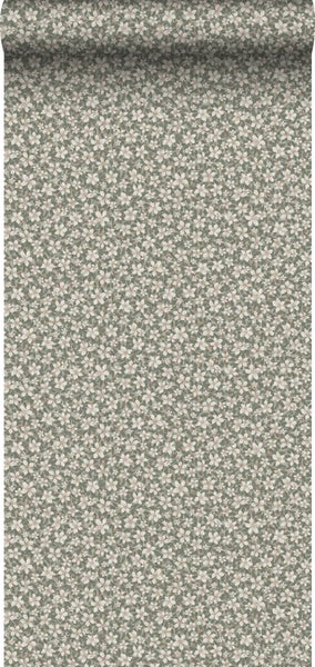 Borastapeter Tapete Blumenmuster Grün - 53 cm x 10.05 m - 660920