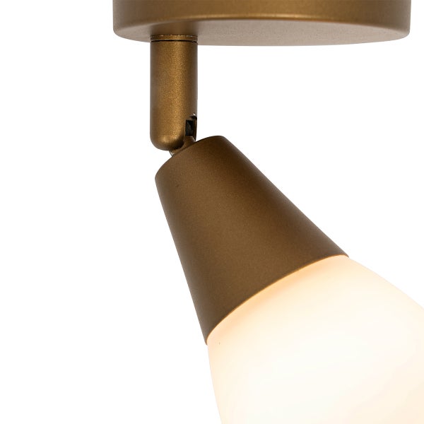 Deckenleuchte aus Metall mit einem schwenkbaren Strahler