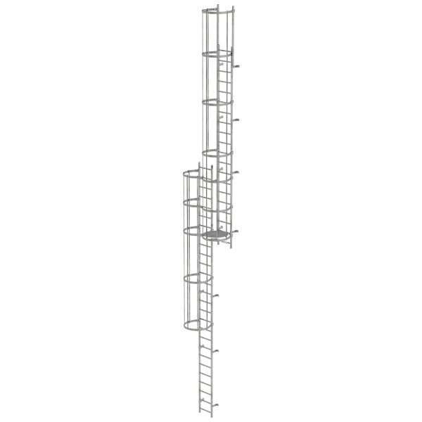 MUNK ortsfeste Steigleitern Aluminium, 10,92m SH PG2