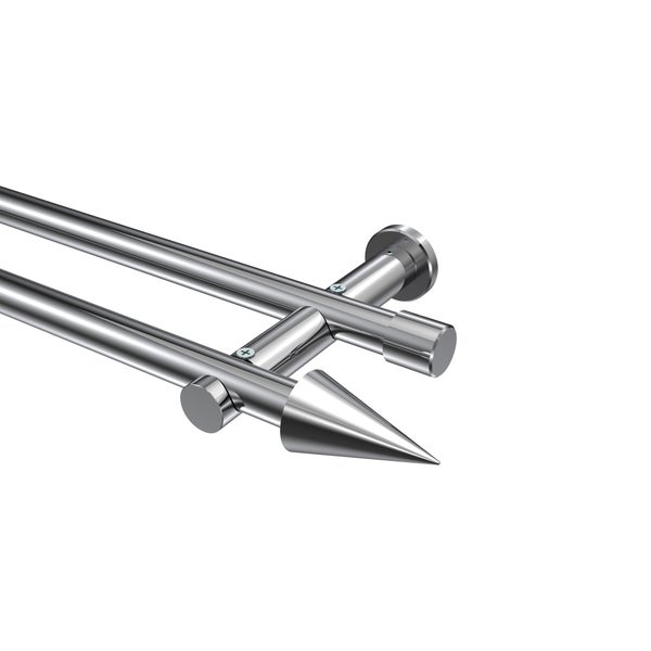 Doppelgardinenstange mit Speerspitze