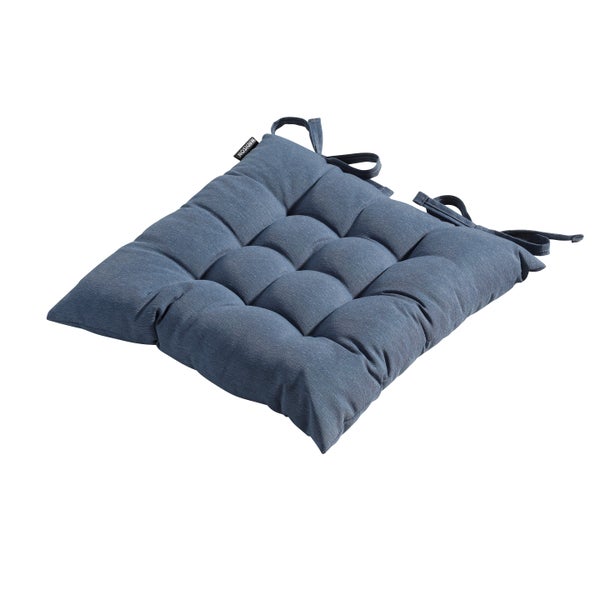 Sitzkissen Tuscany Panama Saphirblau - Ca. 46x46 cm - 4er-Set