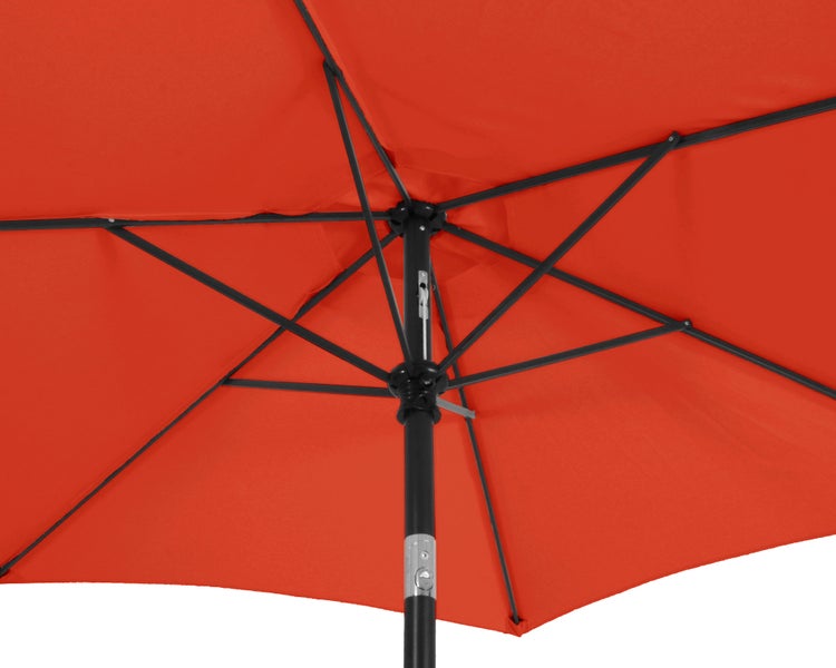 Ondis24 Marktschirm 1,8m mit 32 mm Rohr Ziegelrot Terracotta, Sonnenschirm