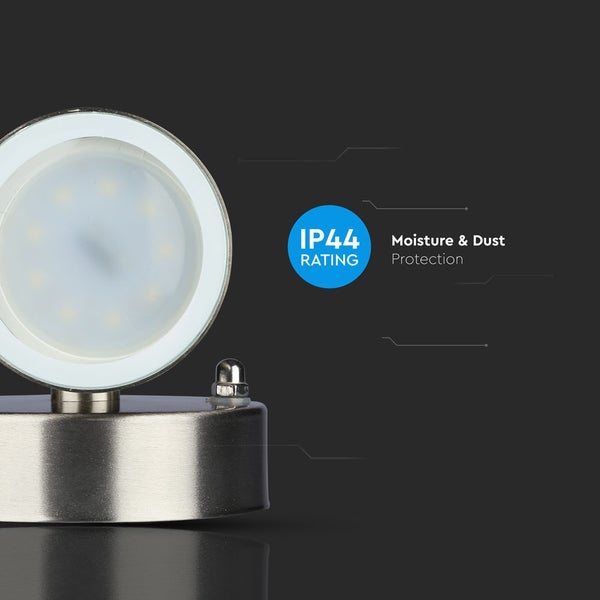 IP44 Bewertung: Schutz vor Feuchtigkeit und Staub.