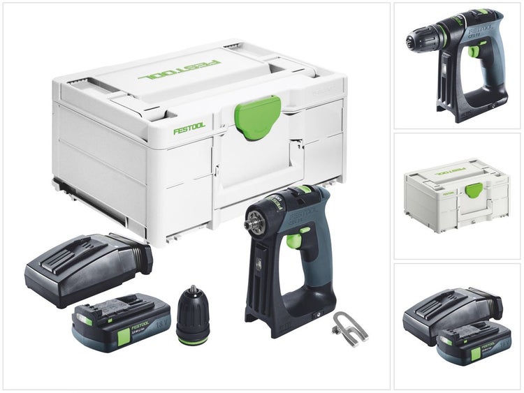 Festool CXS 18 Akku Bohrschrauber 18 V 40 Nm Brushless + 1x Akku 3,0 Ah + Ladegerät + Systainer