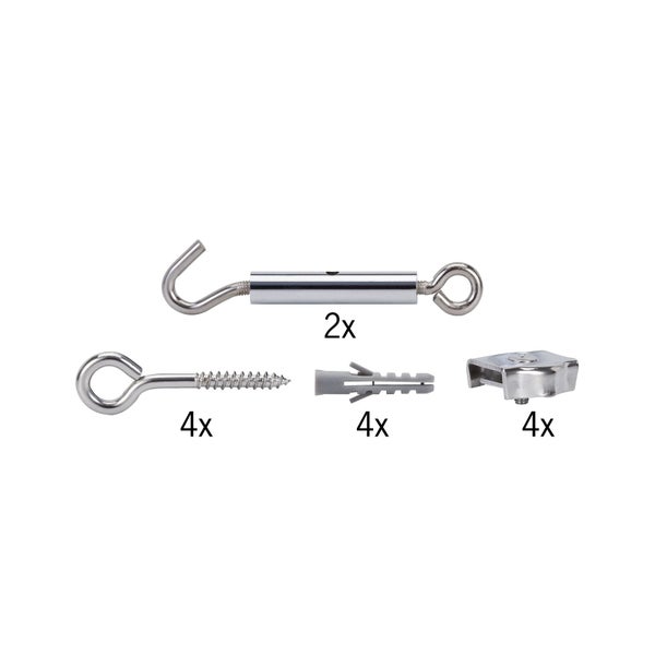 Seilsystem Montageset Halterung Chrom