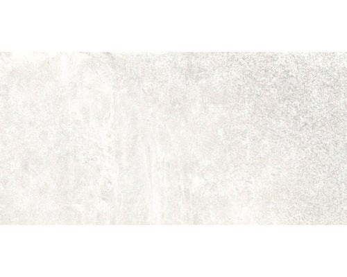 Wand- und Bodenfliese Schiefer weiß 30x60 cm lappato