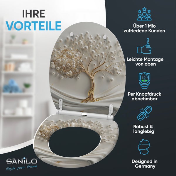 Sanilo WC-Sitz mit Baum Design und Absenkautomatik