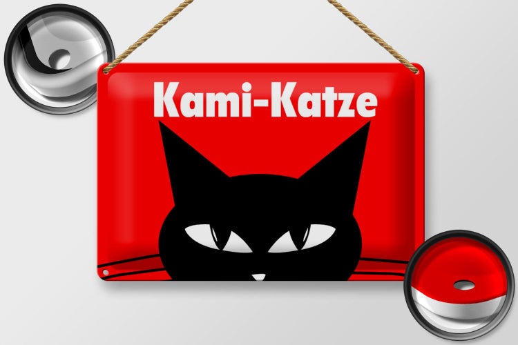 Blechschild Spruch 30x20cm Kami - Katze
