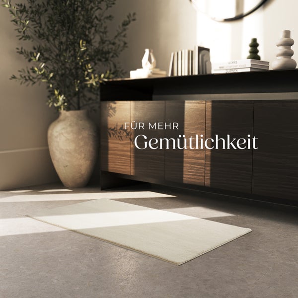 Kurzflorteppich tectake rutschfeste Unterseite verschiedene Größen und Farben 60 x 110 cm