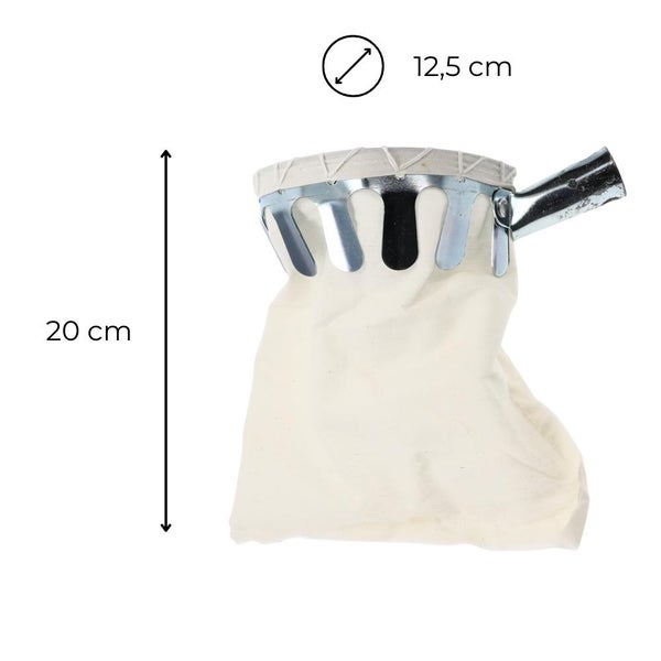 Obstpflücker mit einem Durchmesser von 12,5 cm und einer Länge von 20 cm.