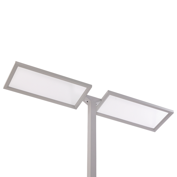 Moderne Doppelkopf LED Mastleuchte für den Außenbereich aus Metall