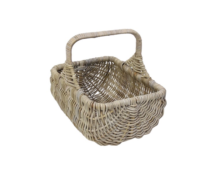 FRANK FLECHTWAREN | Einkaufskorb Rattan, 40 x 30 x 20 cm, GH 40 cm, RATTAN