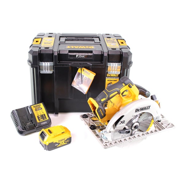 DeWalt Akku-Handkreissäge mit TSTAK-Box, Akku und Ladegerät