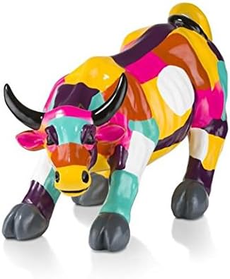 Dekofigur Stier, bunt