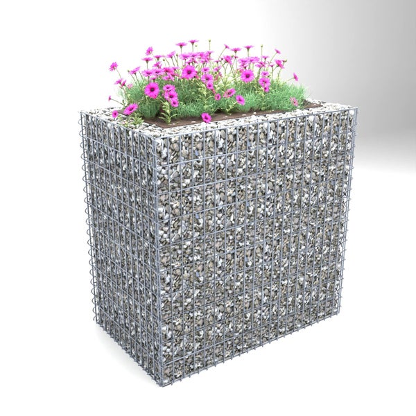 Hochbeet eckig 100 cm x 100 cm x 60 cm (L x H x T), Maschenweite 5 x 10 cm, Wandstärke 10 cm