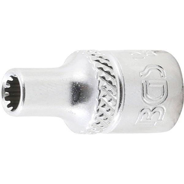 BGS Steckschlüssel-Einsatz Gear Lock Antrieb Innenvierkant 6,3 mm (1/4) SW 4 mm - 10104