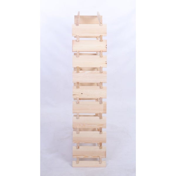 Weinregal VINOTECA FLEX PRO HxBxT 135x84x28cm 80 Flaschen auf 10 Ebenen Massives Kiefernholz Natur unbehandelt