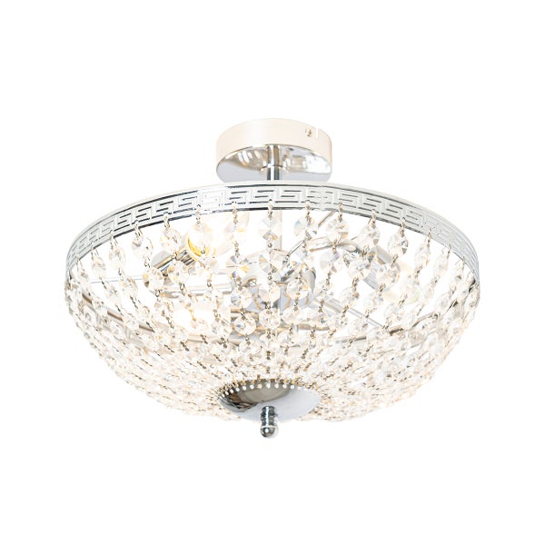 Deckenleuchte mit Kristallen