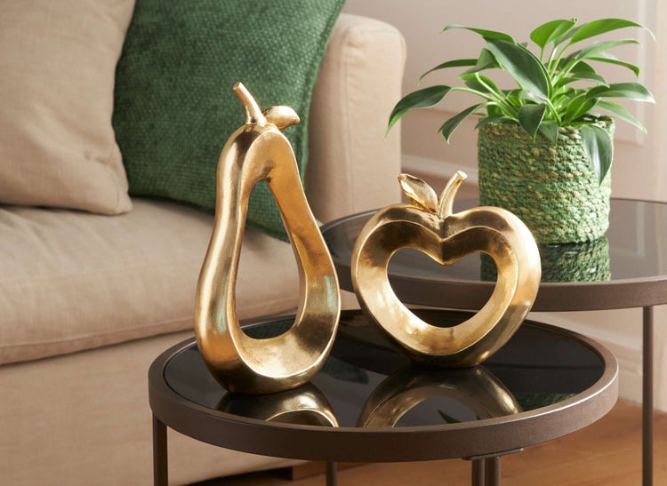 FRANK FLECHTWAREN | Birne Gold, POLYRESIN, 14,5 x 6,5 x 26,5 cm