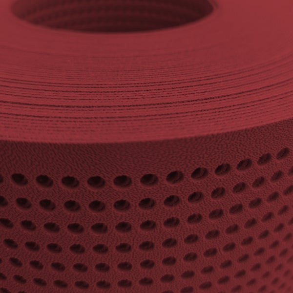 Detailaufnahme einer Filterrolle mit Perforation