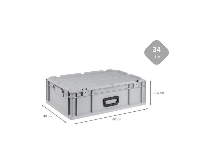 PROREGAL Eurobox NextGen Portable HxBxT 18,5 x 40 x 60 cm 34 Liter Eurobehälter Transportbox Transportbehälter Stapelbehälter