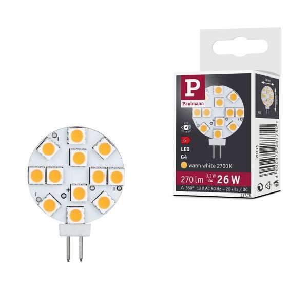 Paulmann LED Leuchtmittel G4 3,2 Watt 270 Lumen warmweiß mit Verpackung